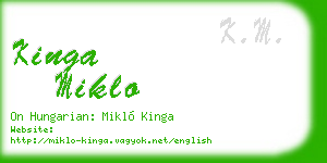 kinga miklo business card
